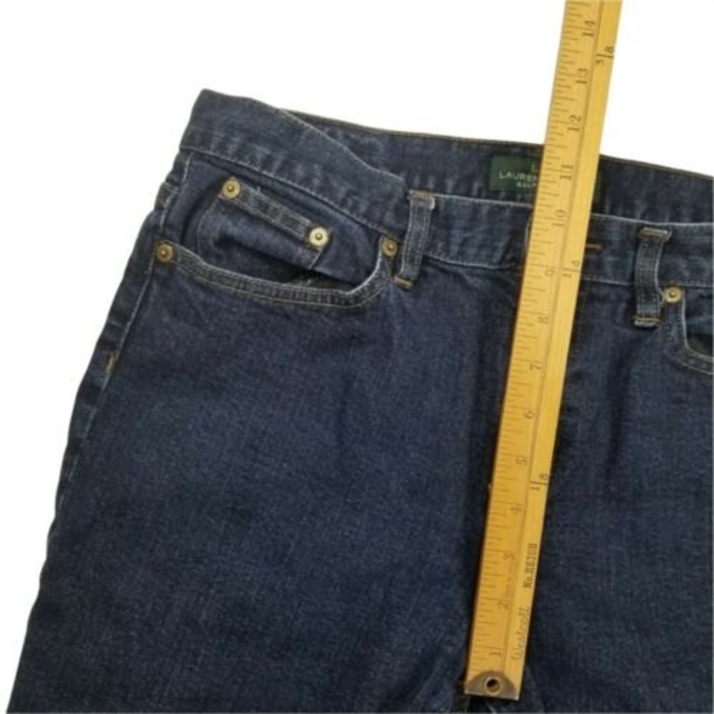 Polo Ralph Lauren Womens Sz 10 Boot Cut Jeans Blue Mid Rise Dark Wash W32 L29.5 - Picture 7 of 12